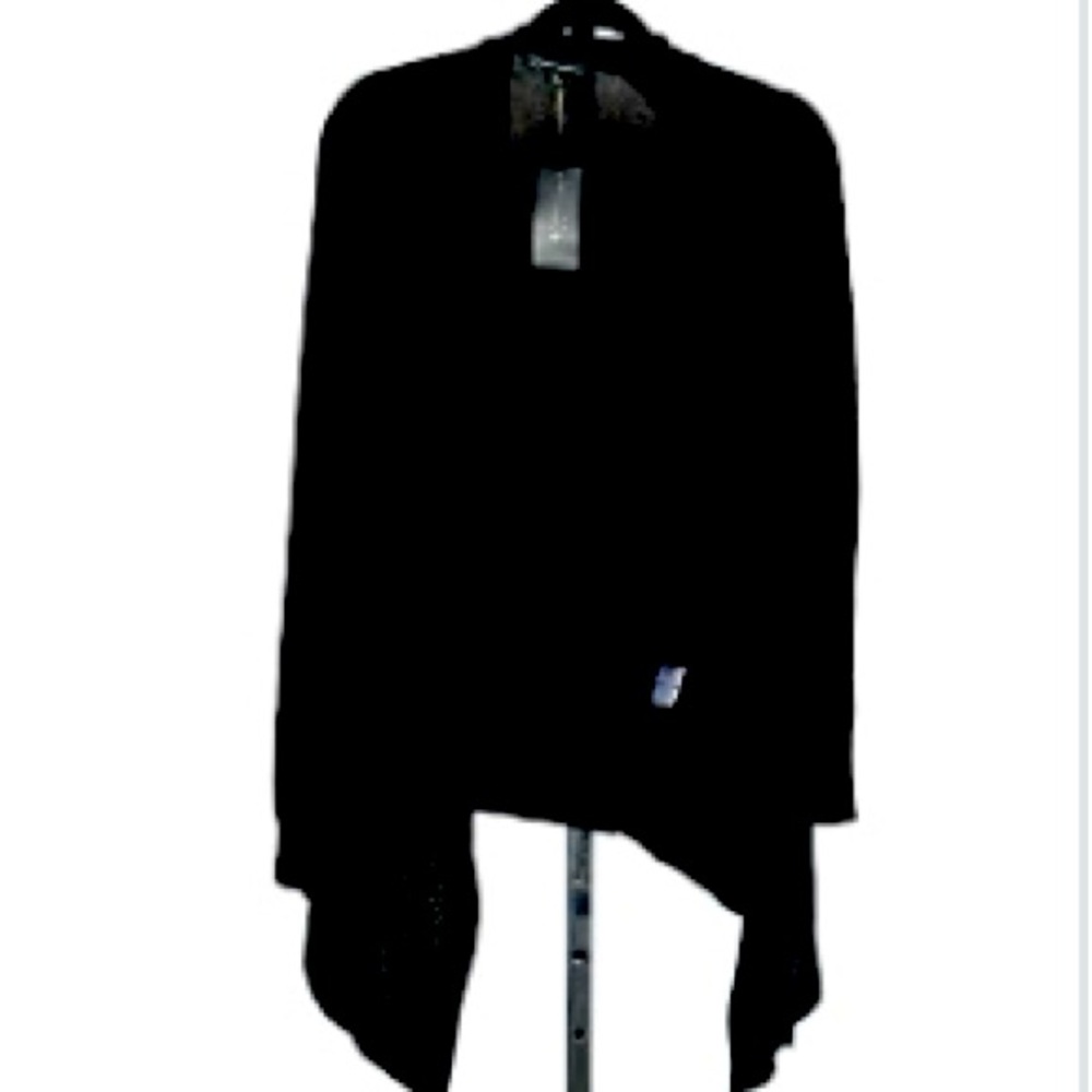 I.N.C. International Concepts Waterfall Cardigan Long sleeve  Black L